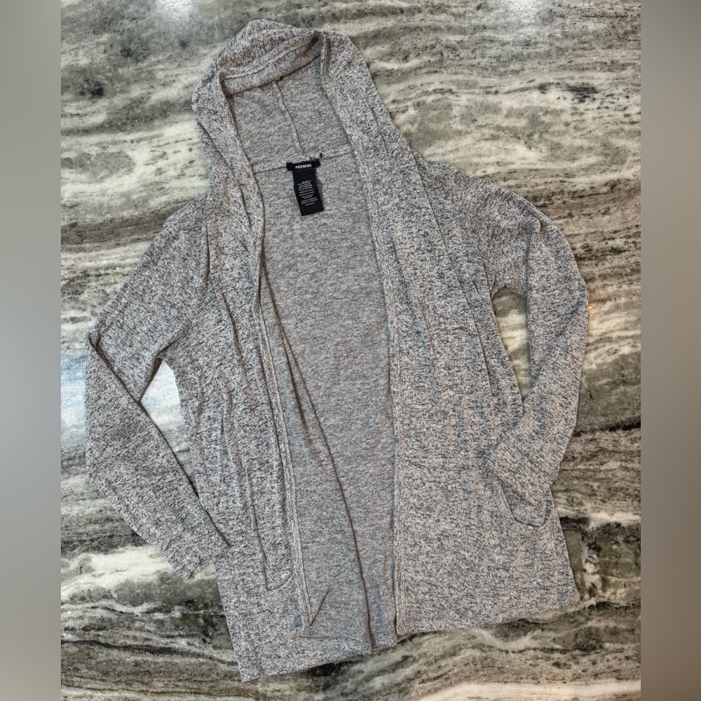Premise Gray Open Front Cardigan